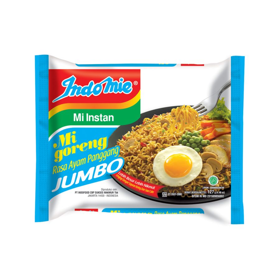 Indomie mie goreng ayam panggang jumbo