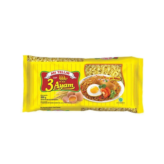 Mie Telur Cap 3 Ayam Kuning 200gr